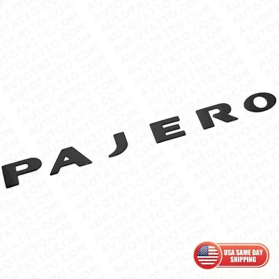 Mitsubishi PAJERO Rear Letter Badge Emblem Nameplate 3D Sticker Black • $10.99