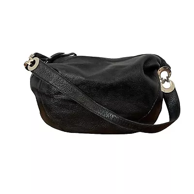 Vintage Madeleine Women's Black Leather Hobo Shoulder Hand Bag • $58.10