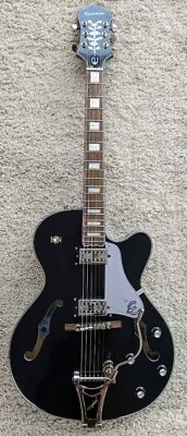 Epiphone Emperor Swingster Semi Hollow Guitar W/Bigsby Black Aged Gloss • $799