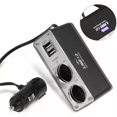 Car Charger Cigarette Lighter Double Power Adapter Socket Splitter Dual USB 12V • $13.66