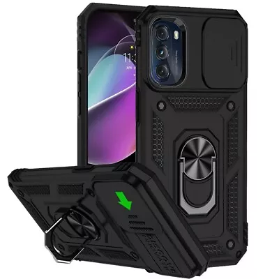 Elite Series Hybrid Case With Ring Holder And Camera Lens Cover For Motorola • $14.39