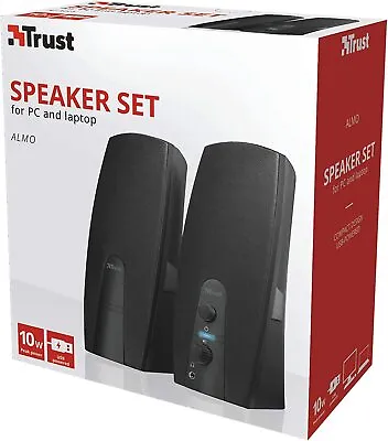 Trust Almo 2.0 PC Speakers For Computer And Laptop 10 W USB Powered With Cable • £11.99