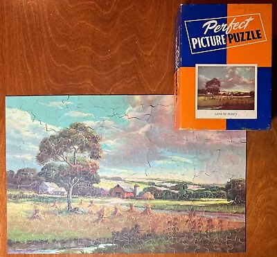 Antique Perfect Picture Puzzle Land Of Plenty Vtg 270 Pc Jigsaw Landscape  R1 • $27