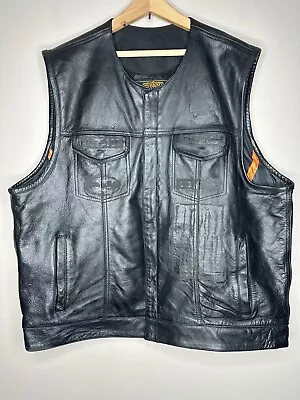 Milwaukee Leather Shaf International Vest Inside Gun Pocket Zipper/Snap 4XL • $38