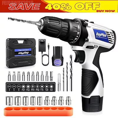 Mini Cordless Drill Driver Power Lithium-ion Battery Electric Screwdriver +case • $28.01