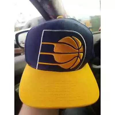 Indiana Pacers Mitchell & Ness NBA Adjustable Snapback Hat 2Tone Flat Brim Cap • $17.50