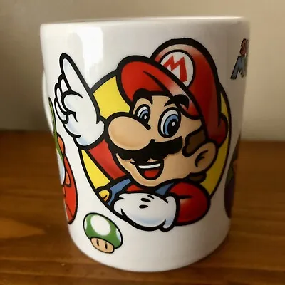 NINTENDO Super Mario Bros Ceramic Mug 2013 Yoshi Mario Luigi Waluigi Official • £3.95