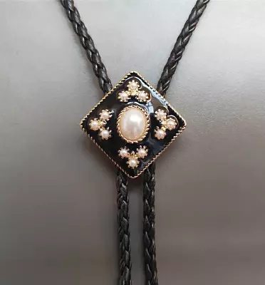 Pearl Cross Bola Bolo Tie Wedding Necklace For Men Women - Western Necktie • $21.99