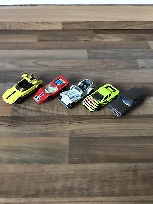 Bundle Of 5 Vintage DieCast Toy Cars From Majorette Corgi Matchbox 1970/80's • £6.99