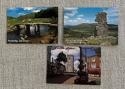 BRITISH POSTCARDS (DARTMOOR & DEVON) X 3 (10 X 15 Cm) Unposted • $3