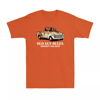 Old Guy Rules Respect The Rust Classic Funny Vintage Men's Cotton T-Shirt • $15.99