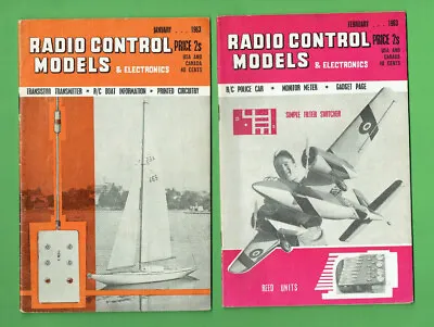 #ee.     Six(6)  1963  Radio Control Models & Electronics  Magazines • $90