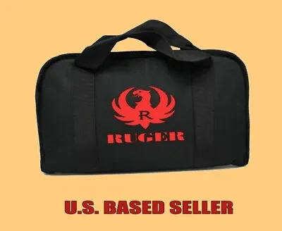 Ruger Red Gun Pistol Handgun Firearm Range Bag Soft Case Pouch 12x9 • $26.99