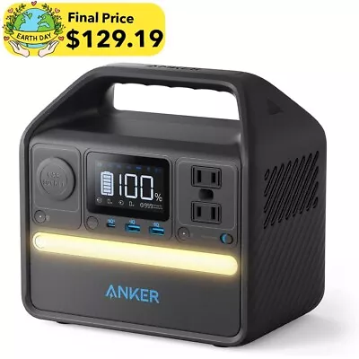 Anker Portable Power Station 300W/256Wh Solar Generator Power Sup⁣ply| Refurb • $151.99
