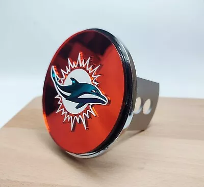 Laser Cut Metal Hitch Cover - NFL - Miami Dolphins Truck Hitch Cover • $33.85