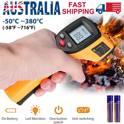 Portable BBQ Infrare Thermometer Non-Contact Digital Laser Temperature Gun Pizza • $17.99