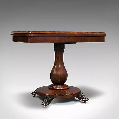 Antique Folding Card Table Rosewood Games Bridge Newly Restored Victorian • $5914.23