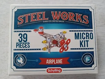 Schylling Steel Works 39 Pieces Micro Kit Airplane - New  • $4.99