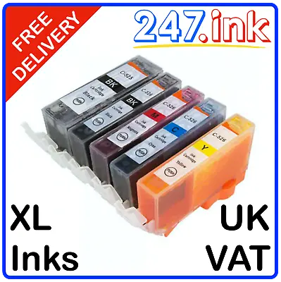 525XL & 526XL Non-oem Ink Cartridges For Canon MG5150 MG5200 MG5230 MG5240 (LOT) • £9