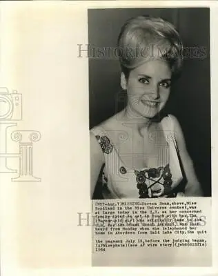 1964 Press Photo Doreen Swan Miss Scotland In The Miss Universe Pageant • $16.99