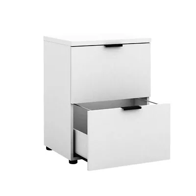 Rico 2 Drawer Filing Cabinet Office Home Shelves Storage Cupboard Organise White • $118.50