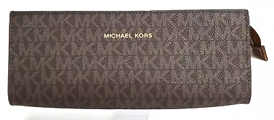 Authentic MICHAEL KORS Monogram Pencil Case Cosmetics Pouch Bag Excellent++ • $27.99