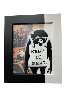 Banksy Monkey Graffiti Modern Art Original Painting (2013) • $350