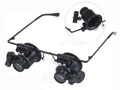 20x Magnifier Magnifying Eye Glasses Loupe Lens Jeweler Watch Repair LED Light  • $5.60