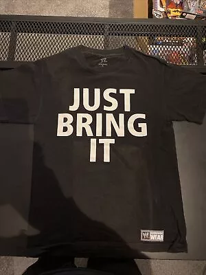 £24.99 • Buy Authentic WWE Black T-shirt The Rock Just Bring It Size Small S - Worn Once