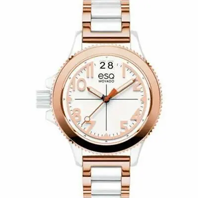 ESQ Movado Women's 07101403 Fusion Rose-Ion Plated Interchangeable Strap Watch • $331.50