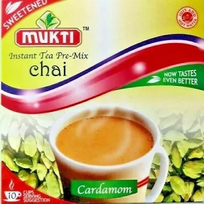 £1.98 • Buy MUKTI CHAI INSTANT TEA PRE- MIX SWEETENED/UNSWEETENED 10 Sachets Made In UK