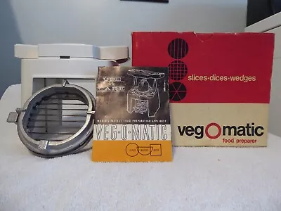 Ronco Veg O Matic 1969 In Orig Box! Popeil Food Preparer Blk/White  VGC B5 • $14.99