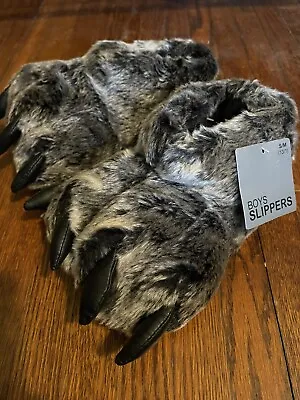 Bear Paw BOYS Slippers S/M (13/1) Monster Feet House Shoes • $14.95