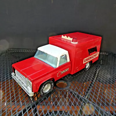 Vtg Nylint Pressed Steel Fire Emergency Truck For Parts Or Repair. Nice Paint! • $9.99