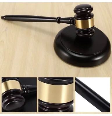 £14.99 • Buy New Handcrafted Midream Wooden Gavel & Auction Hammer Sound Block Judge FREE P&P