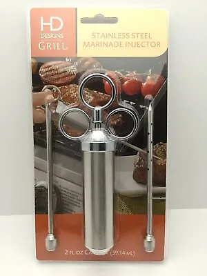 Stainless Steel Meat Injector Marinade Flavor Syringe Needle BBQ Cooking NEW • $14.27