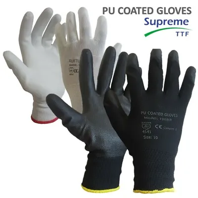 £2.49 • Buy 120 X Nylon Pu Coated Safety Work Gloves Gardening Builders Mechanic Grip