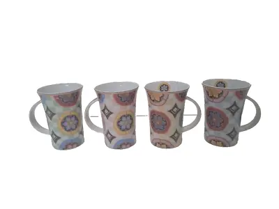 MAXWELL WILLIAMS Kaleidoscope Mug Ceramic Fun Floral Patterns Coffee Tea Cup 4pc • $40