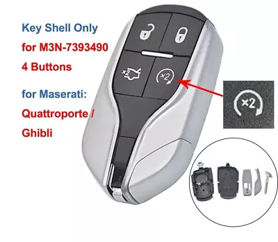 Smart Remote Key Fob Shell Case For Maserati Quattroporte Ghibli • $71.96