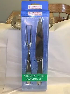 JA Henckels Stainless Steel Carving Set NEW MINT 13” Knife  & Meat Fork • $10