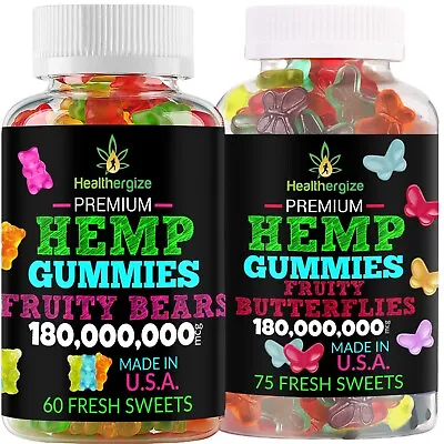 Natural Gummies Bears 2Pack Choose Flavor-Calm Stress Sleep Anxiety-USA MADE • $34.99