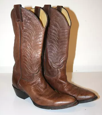 Justin Leather Boots Men's Size 9 D Reddish Brown Cowboy Western Rodeo USA 1306 • $74.95