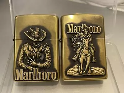 2-piece Set Marlboro Zippo Oil Lighter Marlboro Lighter • £320.96