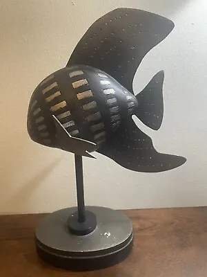 Metal Inlay Fish Sculpture MCM Décor Mid Century Vintage • $200