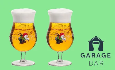 Set Of 2 Brasserie D'Achouffe La Chouffe Beer Glasses 33cl Brand New • $22.39