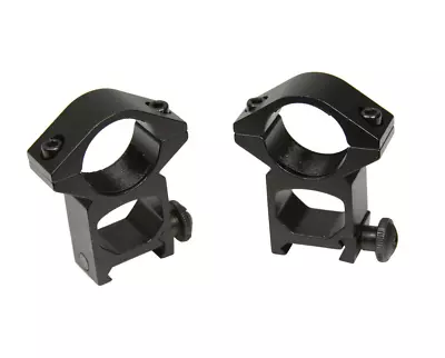 Weaver Style 1  Inch Tall / High Rise Rifle Scope Ring See Thru /Black Aluminum  • $8.88