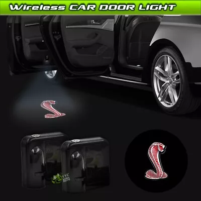 Wireless Car Door Courtesy Ghost Shadow Projector Light Mustang Shelby Cobra Red • $18.19