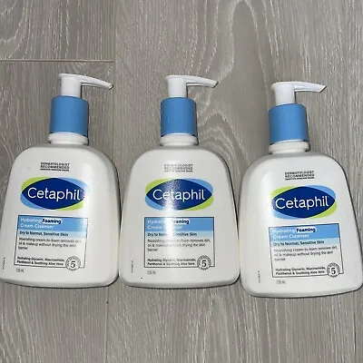 £4 • Buy Cetaphil Hydrating Foaming Cream Cleanser, 236ml, Face Wash  X3