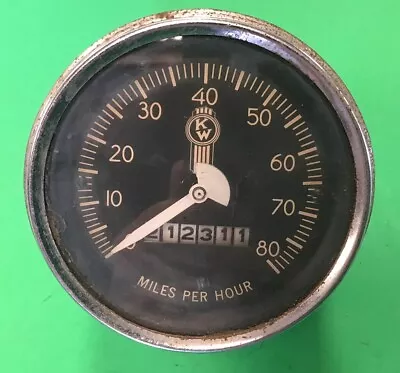 Classic Kenworth Mechanical Speedometer 3 1/2” • $150