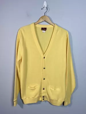 Vintage Arnies Bay Hill Classic Cardigan Sweater Size XL Yellow Grandpacore • $25